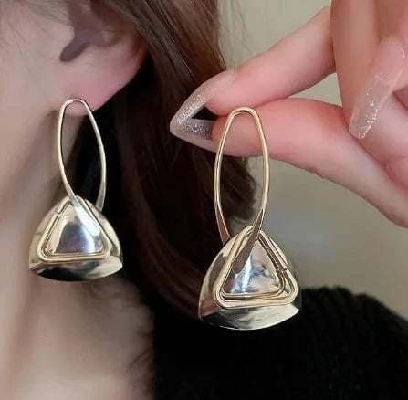 classic / classic / 1 DST Inspiration Copper Geometric Drop Hollow Triangle Delta Earring For Women Dangle Earrings Punk Jewelry Gifts