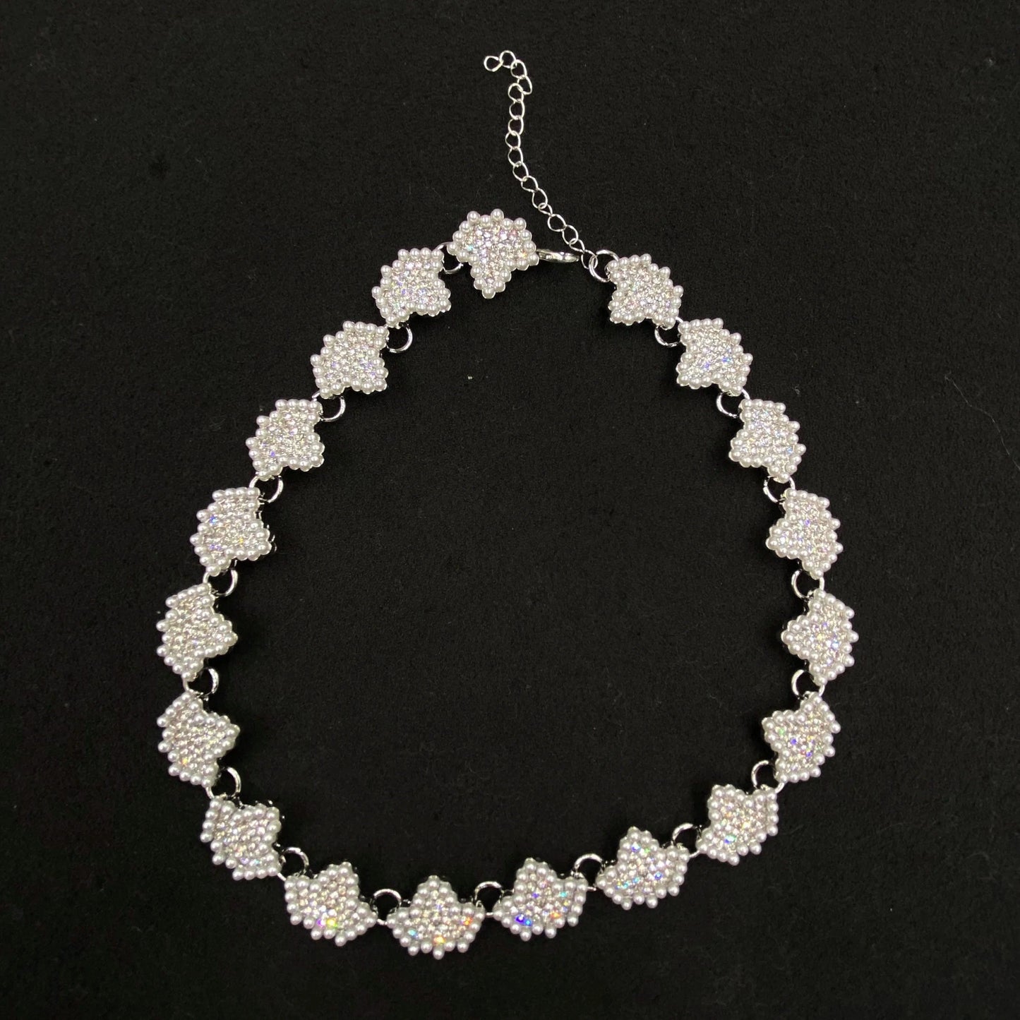 classic / necklace Latest Greek Alphabet Sorority Maple Leaves Association Logo Full Rhinestone Pearl Pendant Earring Bracelet Necklace Set