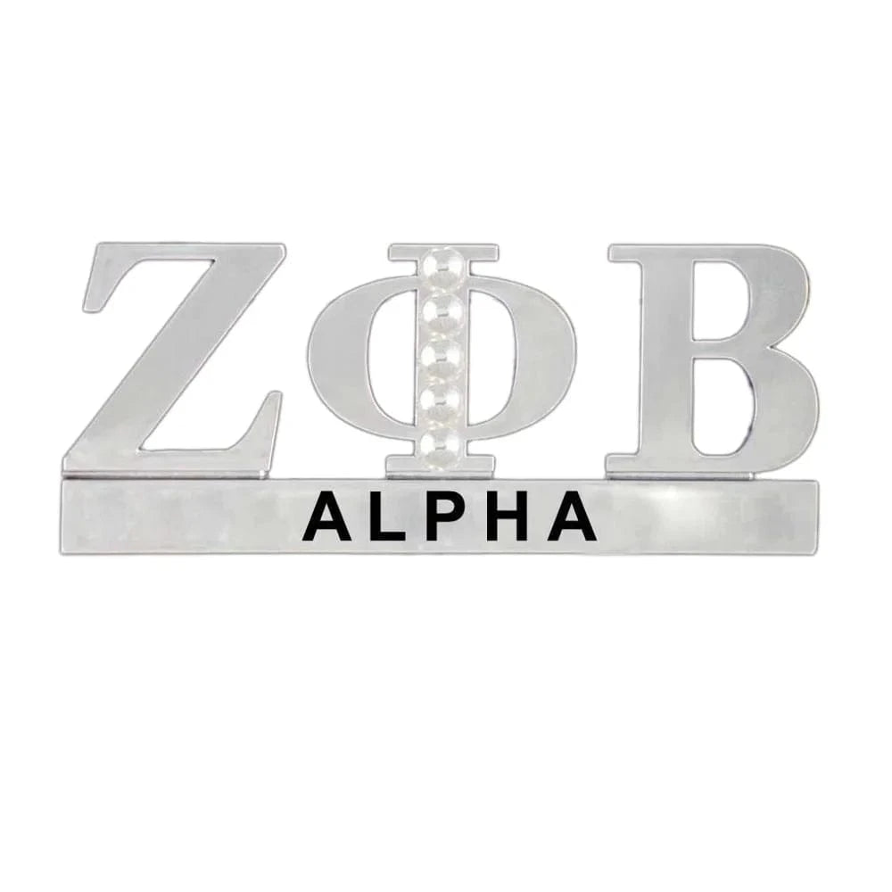 classic / ZPB Zeta Phi Beta Fashion Pearl Chains White Blue Bling Beads ZPB Water Droplets Pendant Necklace Neck Chain Ladies' Jewelry Gift