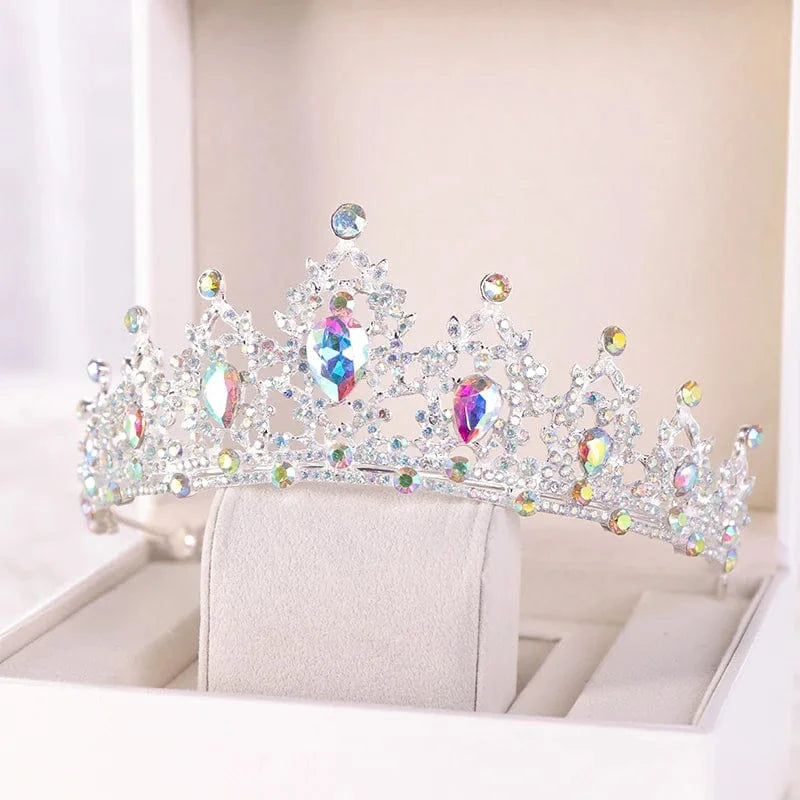 Cleopatra headpiece flower wedding bridal crown tiara crystal crown