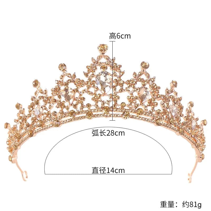 Cleopatra headpiece flower wedding bridal crown tiara crystal crown