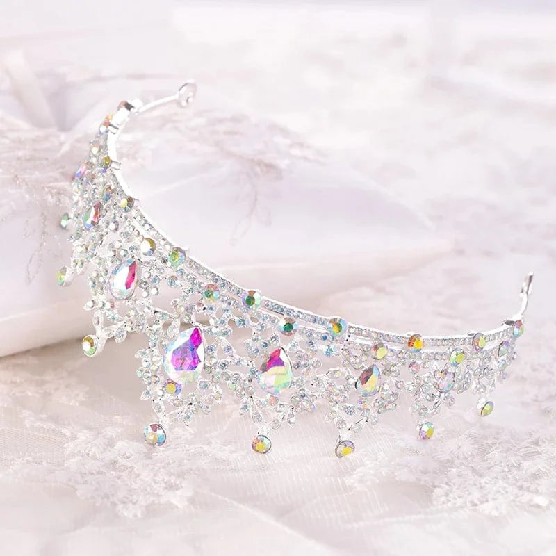Cleopatra headpiece flower wedding bridal crown tiara crystal crown