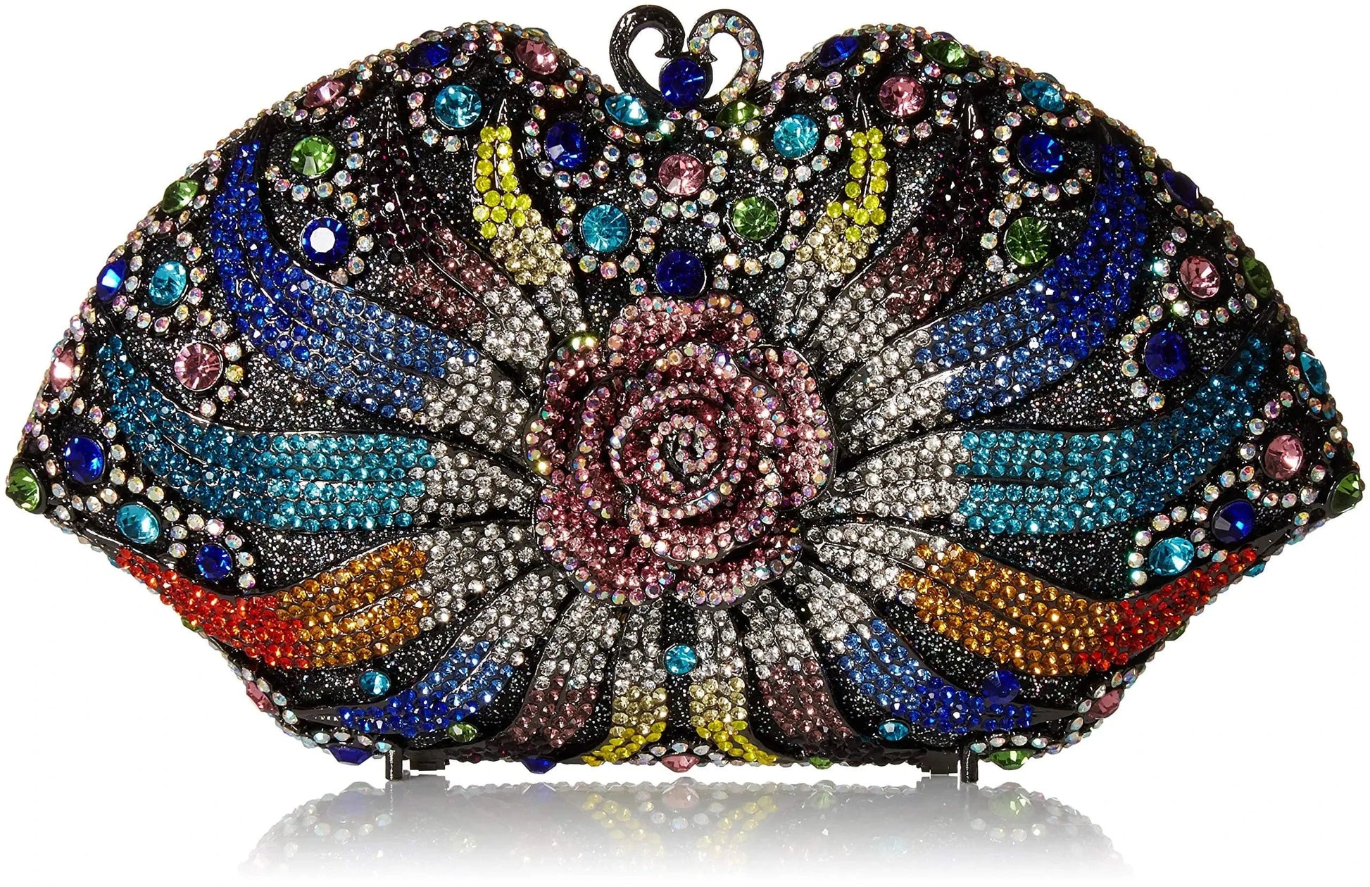 clutch Diamond Luxury Flower Rhinestone Evening Party Wedding Crystal Clutch Bag