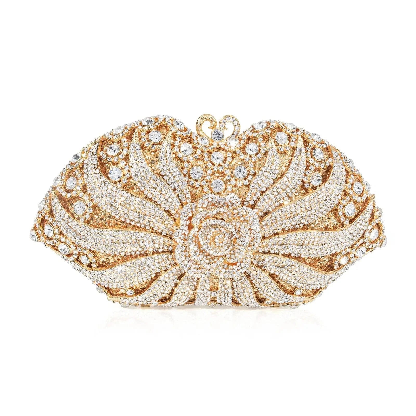 clutch Diamond Luxury Flower Rhinestone Evening Party Wedding Crystal Clutch Bag