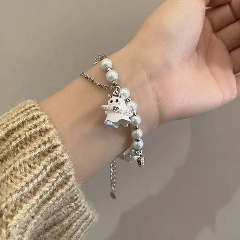 Cold And High-End Style Ghost Bead Bracelet Cat Bracelet Sweet And Cool Spicy Girl Beaded Handmade Adjustable Bracelets Jewelry
