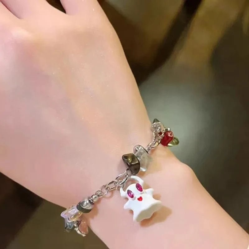 Cold And High-End Style Ghost Bead Bracelet Cat Bracelet Sweet And Cool Spicy Girl Beaded Handmade Adjustable Bracelets Jewelry