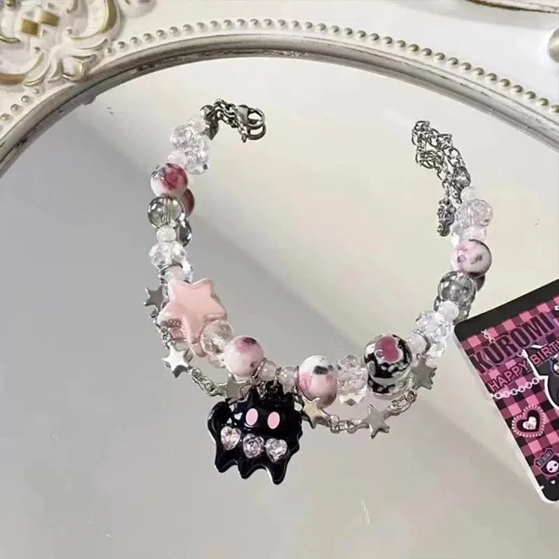 Cold And High-End Style Ghost Bead Bracelet Cat Bracelet Sweet And Cool Spicy Girl Beaded Handmade Adjustable Bracelets Jewelry