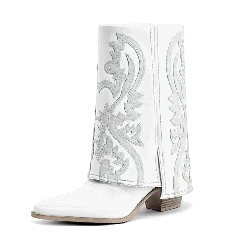 Colorful Rhinestone Pointed Toe Women's Pants Short Boots High Wedge Heels Overlay Cowboy Ankle Booties Western Style Shoes