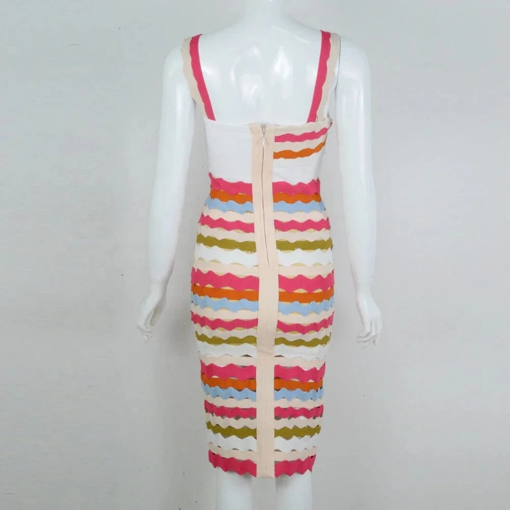 colorful sleeveless casual dress summer latest r mini bandage dress sexy wholesale cheap evening club dress
