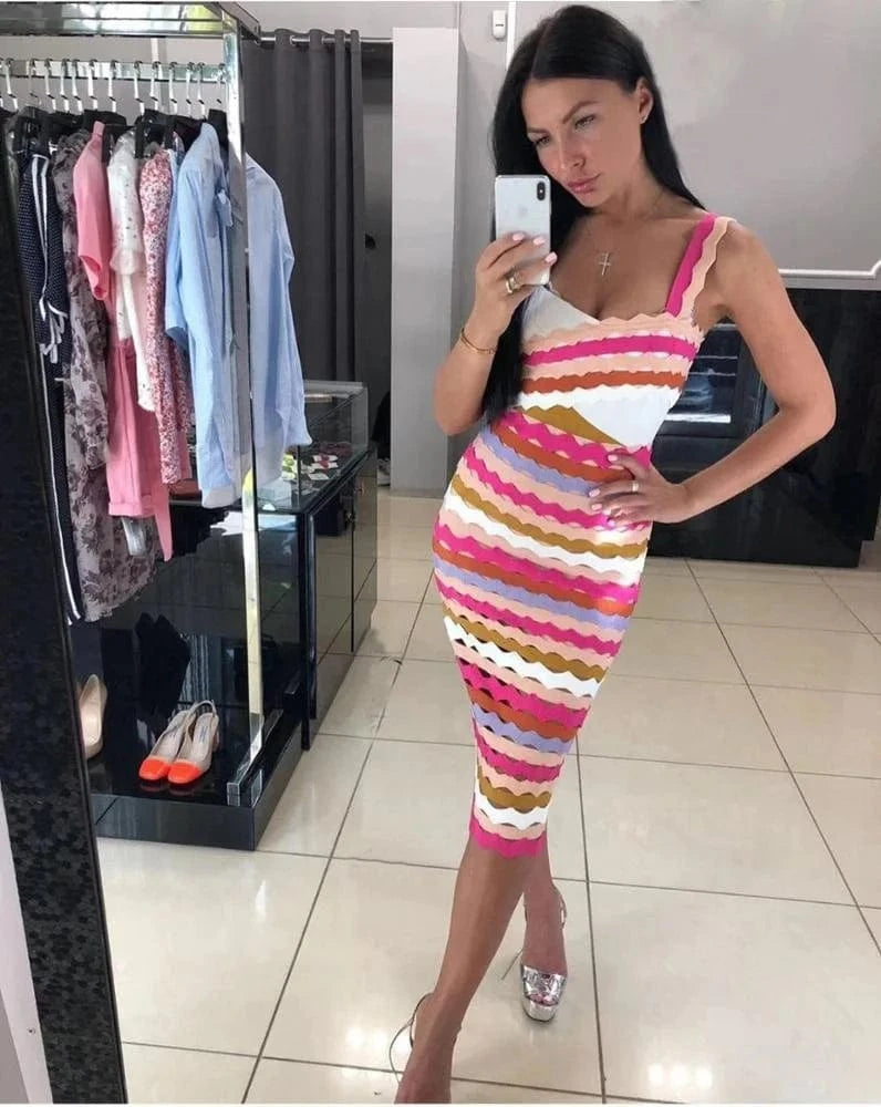 colorful sleeveless casual dress summer latest r mini bandage dress sexy wholesale cheap evening club dress