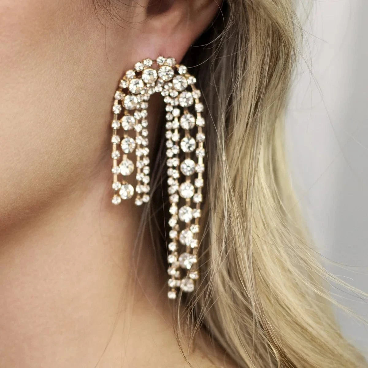 Colorful Tassel Earrings Statement for Women Wholesale Fashion Jewelry Rhinestone Earrings