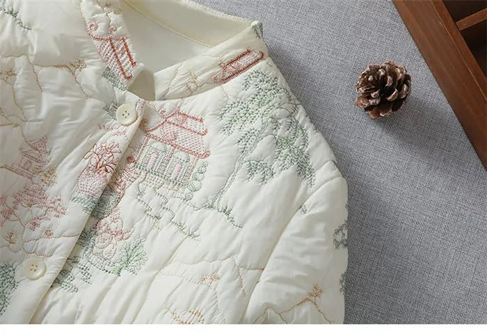 Cotton Coat + Lightweight Soft Embroidered Details + Retro Autumn Winter Collection - SN Wigs & More