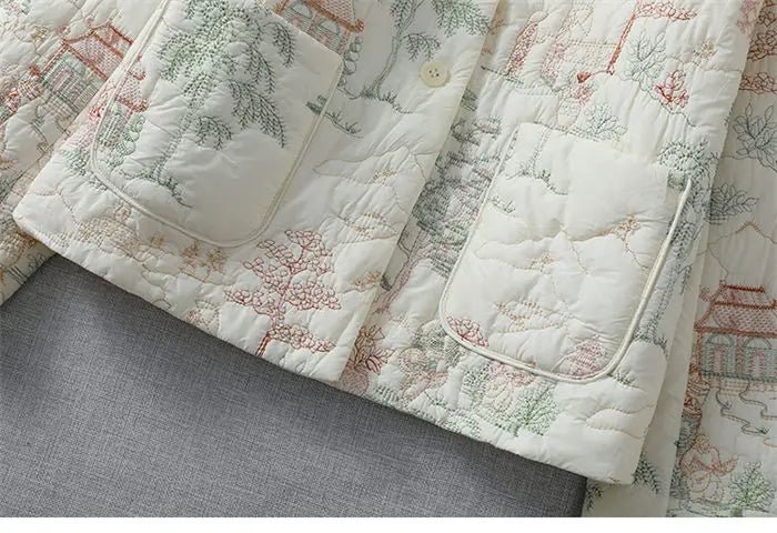 Cotton Coat + Lightweight Soft Embroidered Details + Retro Autumn Winter Collection - SN Wigs & More