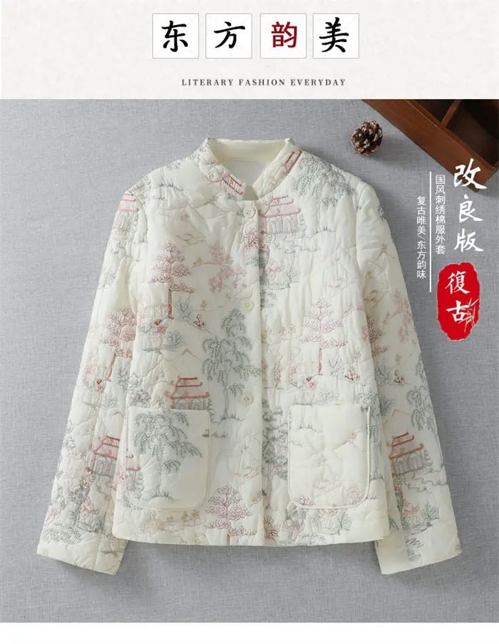 Cotton Coat + Lightweight Soft Embroidered Details + Retro Autumn Winter Collection - SN Wigs & More