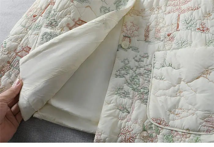 Cotton Coat + Lightweight Soft Embroidered Details + Retro Autumn Winter Collection - SN Wigs & More