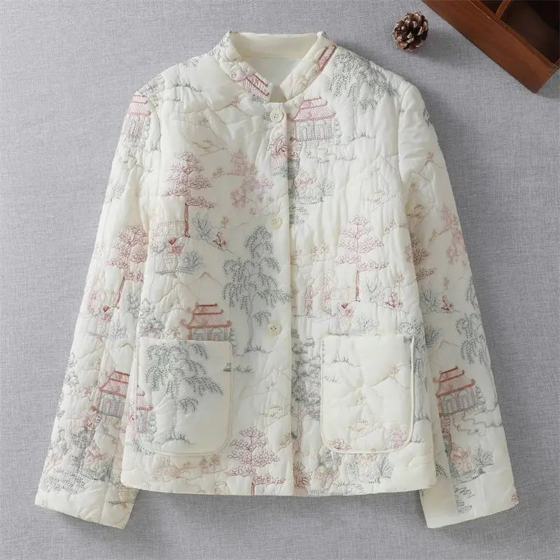Cotton Coat + Lightweight Soft Embroidered Details + Retro Autumn Winter Collection - SN Wigs & More