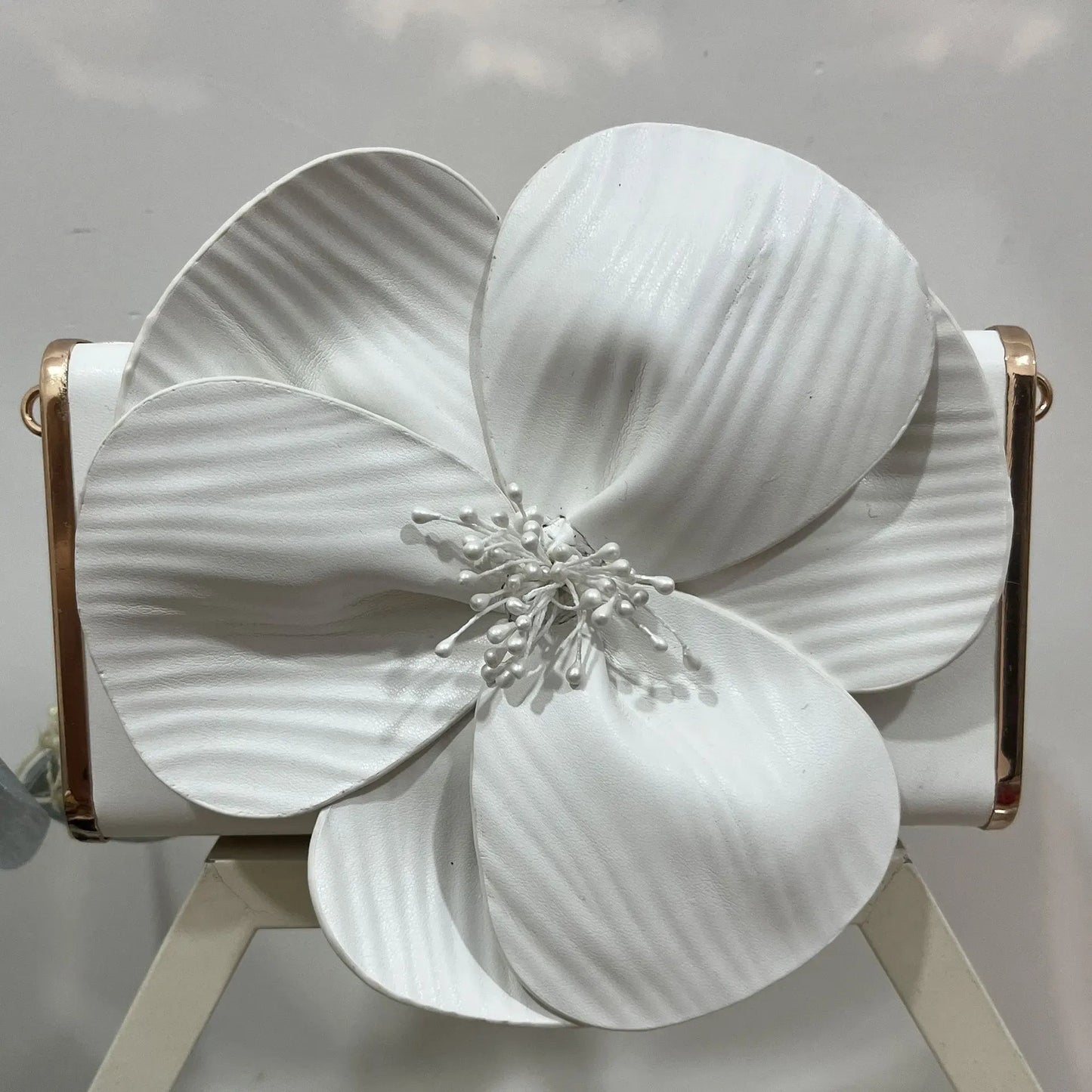 Creative Flower Small Square Bag Fashion Texture Versatile Elegant Crossbody Chain Bag High - grade Leather Irregular Clutch Bag - SN Wigs & More