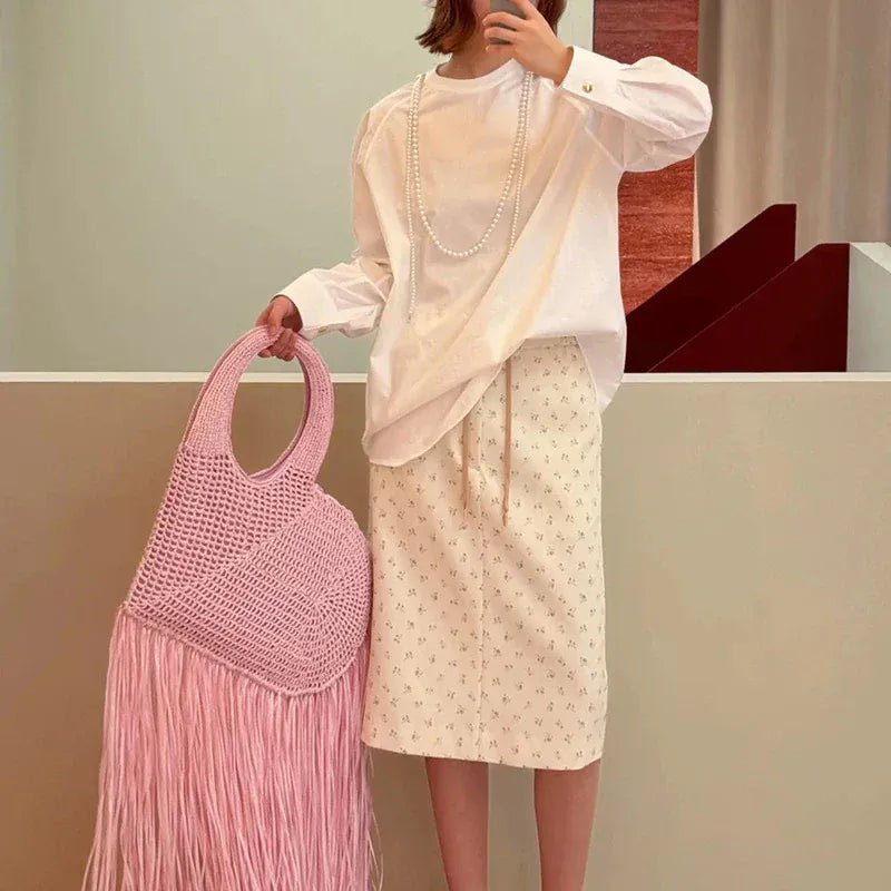 Creative Love Woven Underarm Bag Bohemian Tassel Fashion Design Large Capacity Handheld Beach Bag Hand - woven Tassel Women's Bag - SN Wigs & More