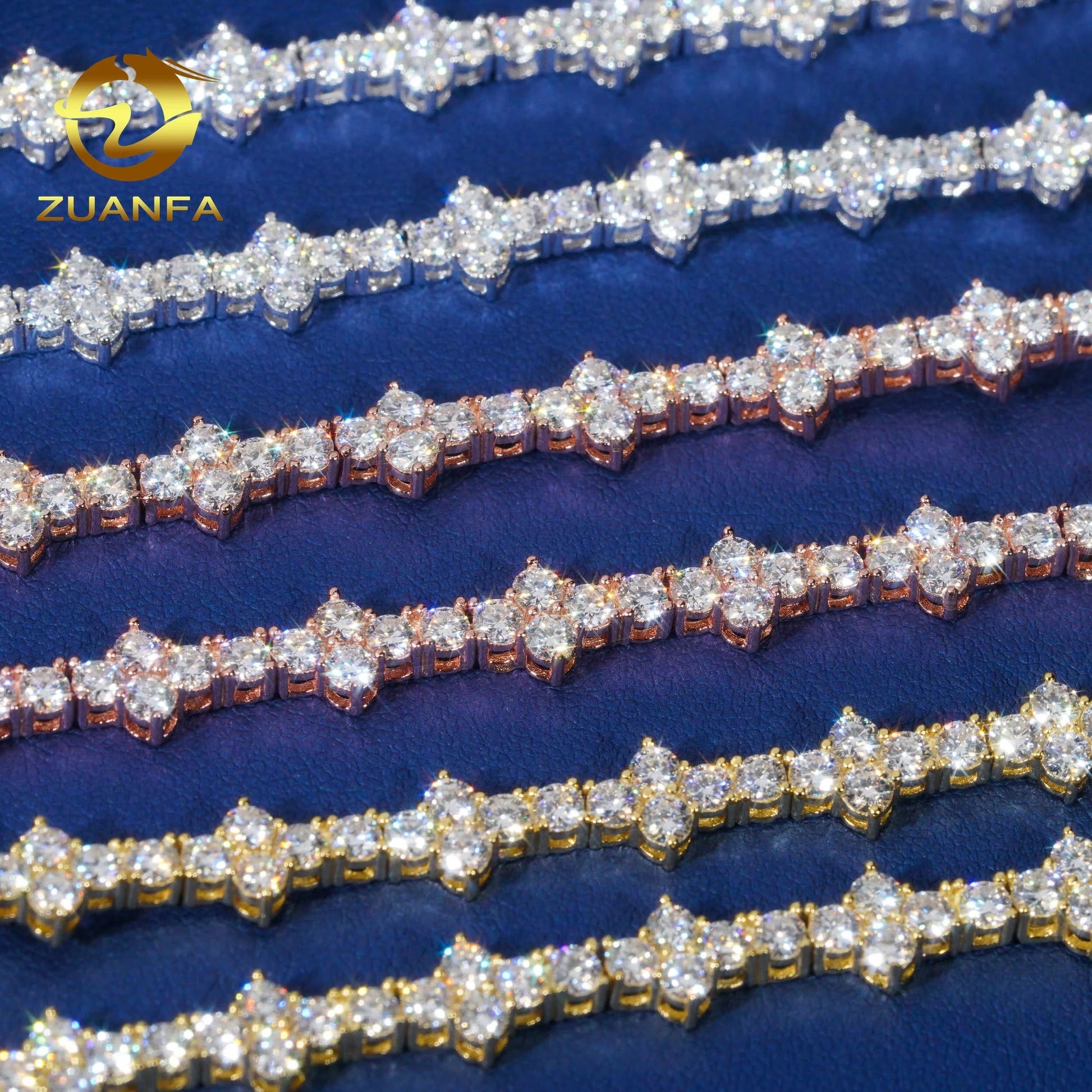 Cross Moissanite Bracelet 925 Sterling Silver VVS Moissanite Diamond Iced Out Tennis Cuban Chain Necklace Wholesale Fine Jewelry
