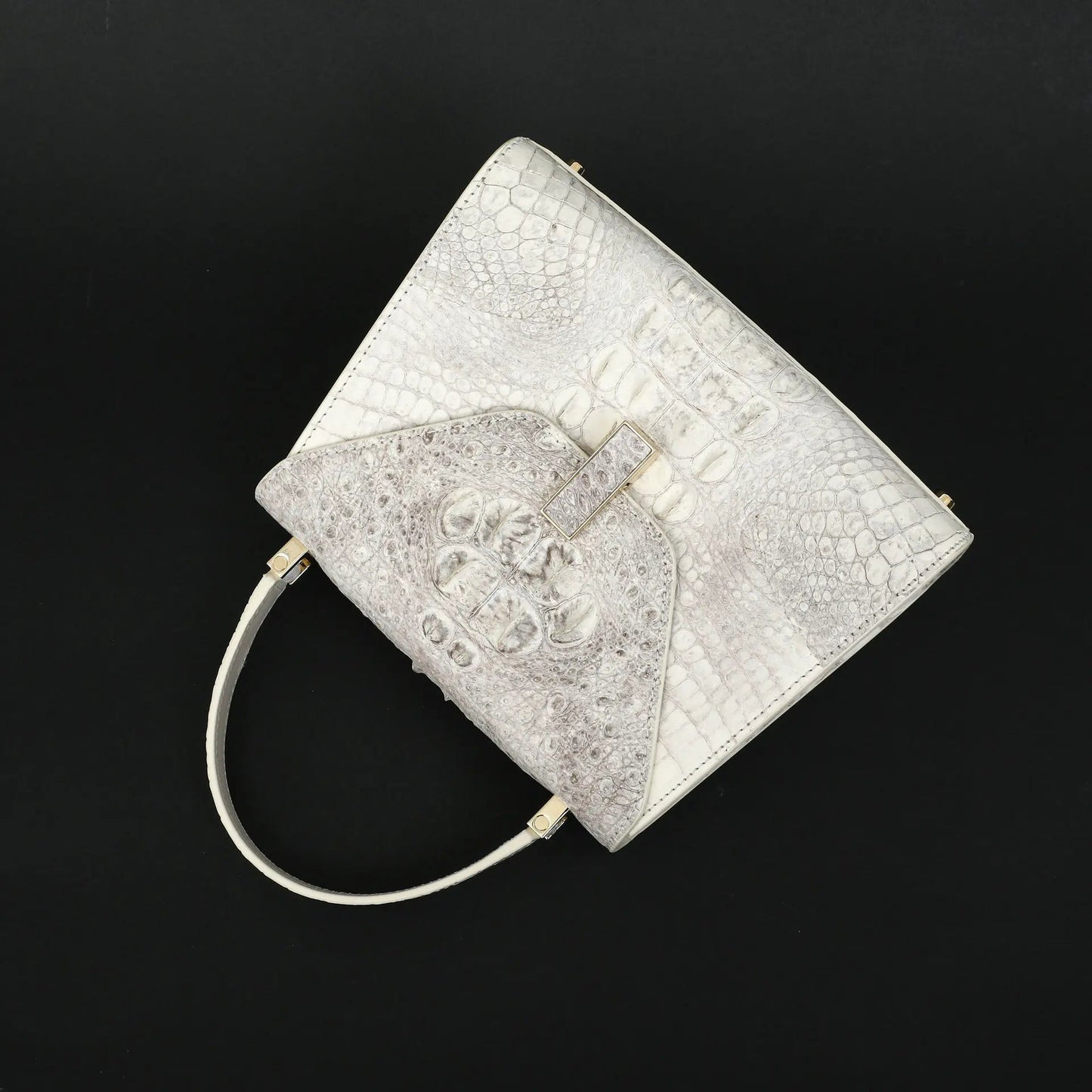 Crossbody Bag Genuine Crocodile Leather Texture Elegant Everyday Timeless Classic Style - SN Wigs & More