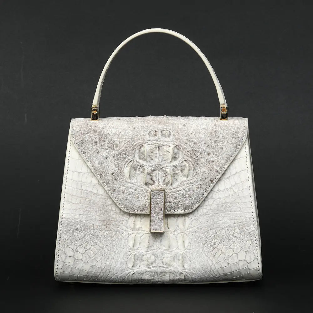Crossbody Bag Genuine Crocodile Leather Texture Elegant Everyday Timeless Classic Style - SN Wigs & More