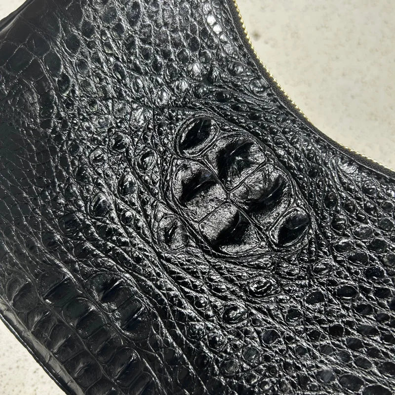 Crossbody Bag With Crocodile Leather Texture For Casual Everyday Chic And Versatile - SN Wigs & More
