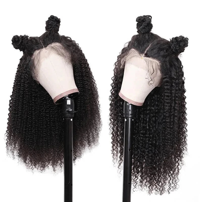 curly wig / 16 Inches Sunlight kinky curly virgin brazilian cuticle aligned hair silk wig topper for women cheveux humain vierge en gros