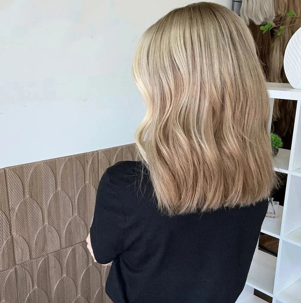 Custom Baby Blonde Highlight Color Short Bob Cut Wig Salon Quality Virgin European Cuticle Human Hair Lace Top Jewish Wigs