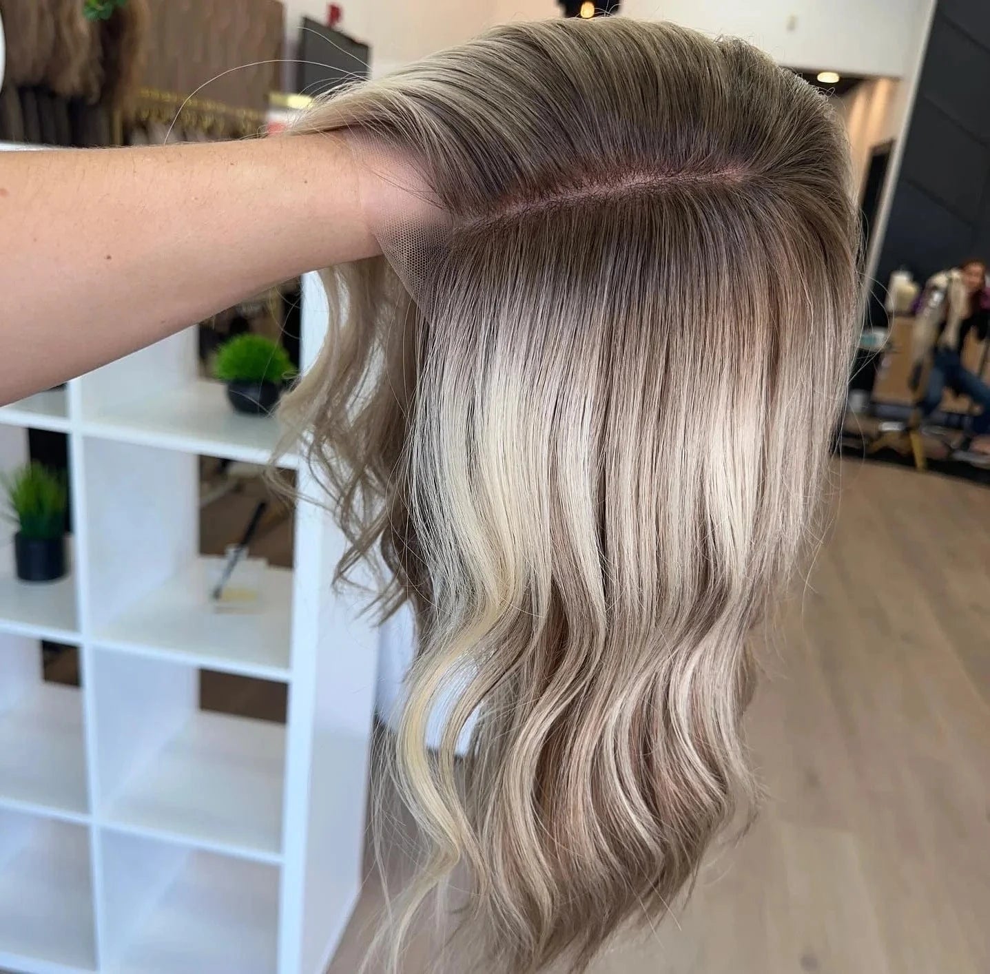 Custom Baby Blonde Highlight Color Short Bob Cut Wig Salon Quality Virgin European Cuticle Human Hair Lace Top Jewish Wigs