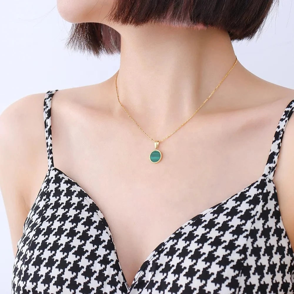 Custom Design Geometric White Sea Shell Acrylic Rhombus Square Round Necklace Jewelry