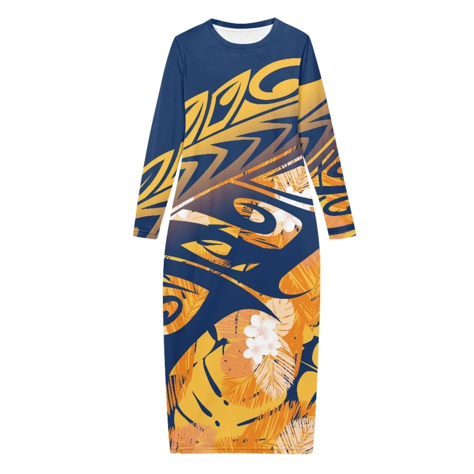 Custom Dresses for Women 2024 Round Neck Spring Summer Bodycon Long Sleeve Simple Casual Slim Fit Women's Clothing Dress Party