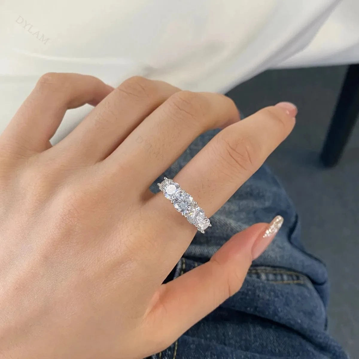 Custom Flower Shape Cz Cubic Zirconia Jewelry Ruby 925 Sterling Silver Ring Engagement Wedding Eternity Band Rings For Women