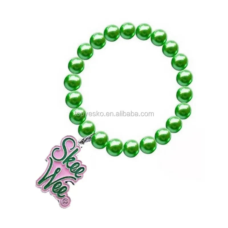Custom Hand Made Sorority Skee wee Accessory Pearl Bracelets
