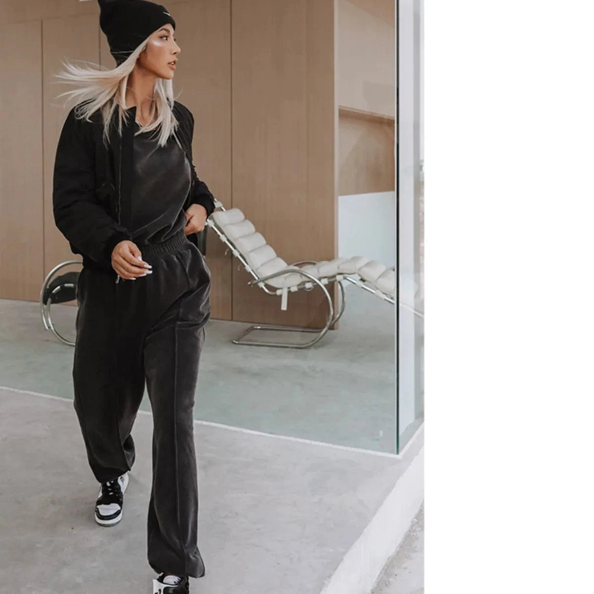 Custom Logo Sweatsuit Workout Fitness Fleece Plus Size Hoodie sweatshirts And sweatpants Jogger Tracksuit For Women