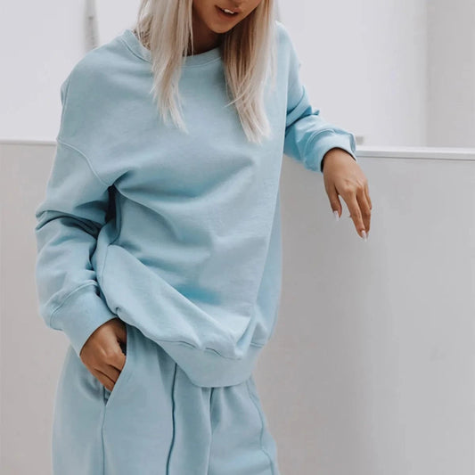 Custom Logo Sweatsuit Workout Fitness Fleece Plus Size Hoodie sweatshirts And sweatpants Jogger Tracksuit For Women