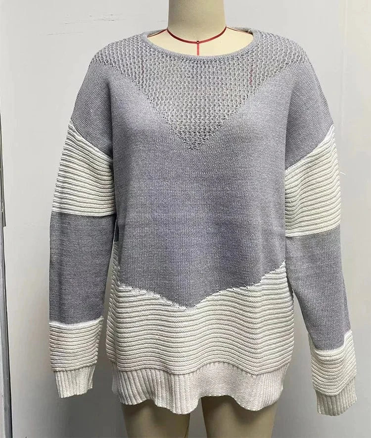 Custom Long Sleeve Vintage Harajuku Tops Ladies Warm Female Pullovers Crew Neck Oversized Knitted Jumpers Woman Sweater