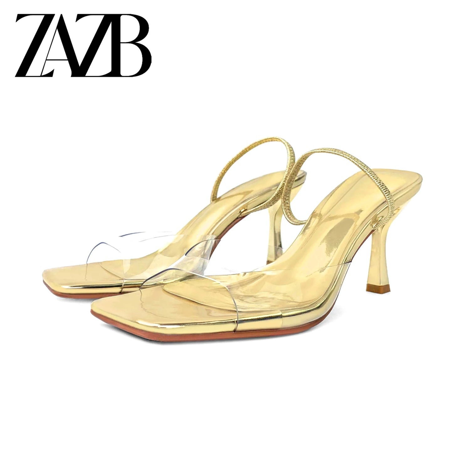 Custom occupation transparent square designer shoes sandals for women and ladies high heels luxury grace  femmes fashion