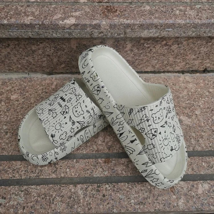 Custom Printing Logo Pattern Black Plain Men's EVA PVC Sandals Women Slides Slippers