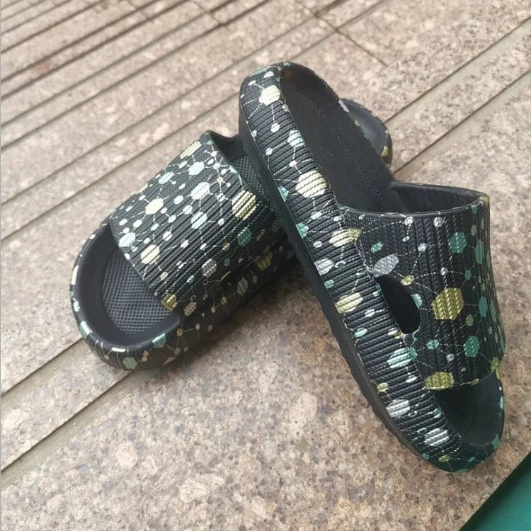 Custom Printing Logo Pattern Black Plain Men's EVA PVC Sandals Women Slides Slippers