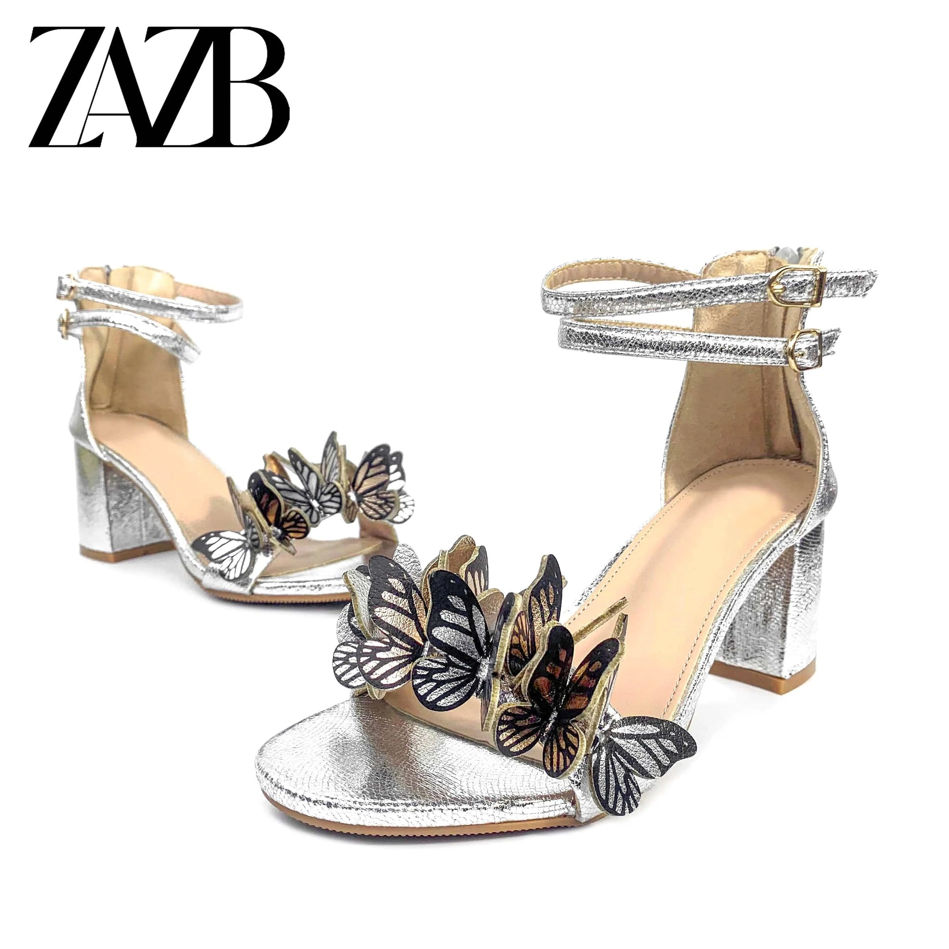 Custom round toe designer shoes Women's sandals High heels Luxury women's fashion high heels sandals