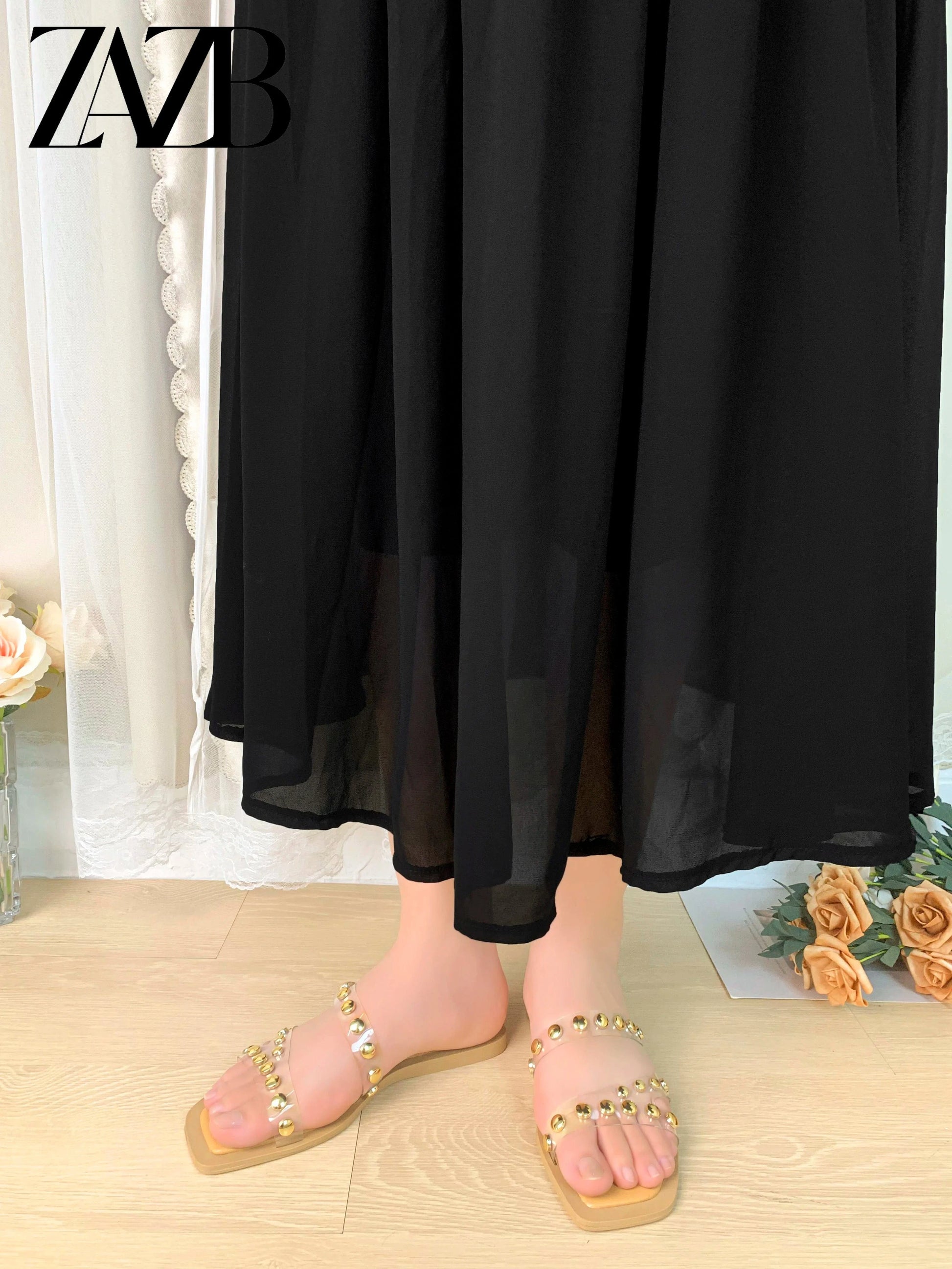 Custom shiny metal square designer shoes square sandals for women and ladies flat slippers luxury sandy beach femmes fashion