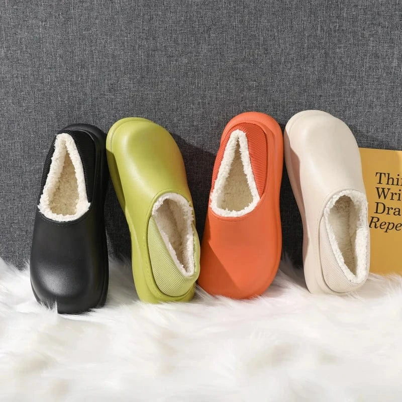 Custom Size 34-45 Slides Waterproof Platform Girl Women Men Fashion Fur Slippers Winter Fall Home Unisex Shoes Fluffy Sandals