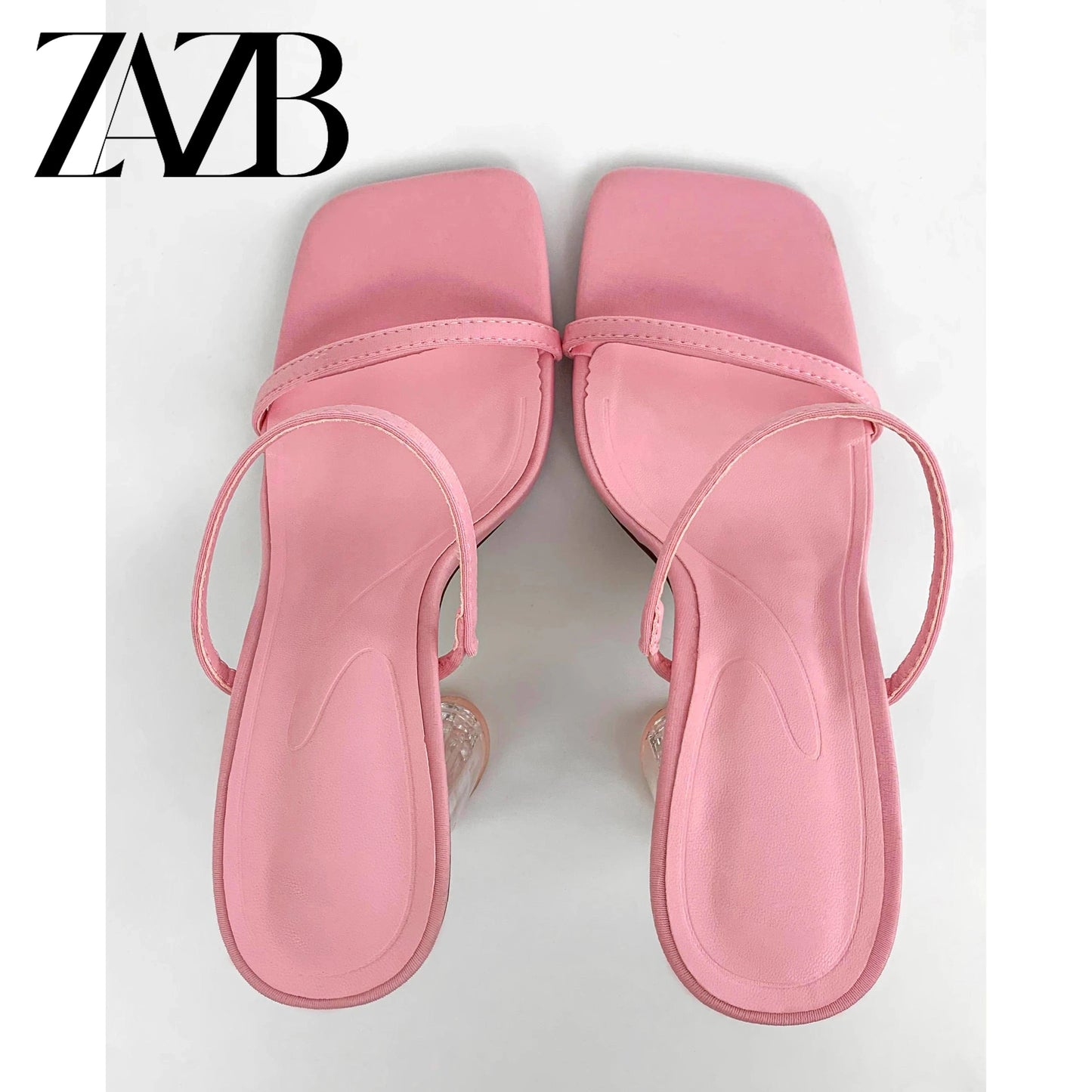 Custom transparent high heels sandals for women ladies shoes and sandals chaussures pour femmes slippers wedding for bride