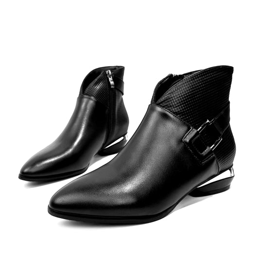 Custom women shoelaces pointed head designer shoes high heels  leather boots  women genuine leather leathers luxury  Zipper