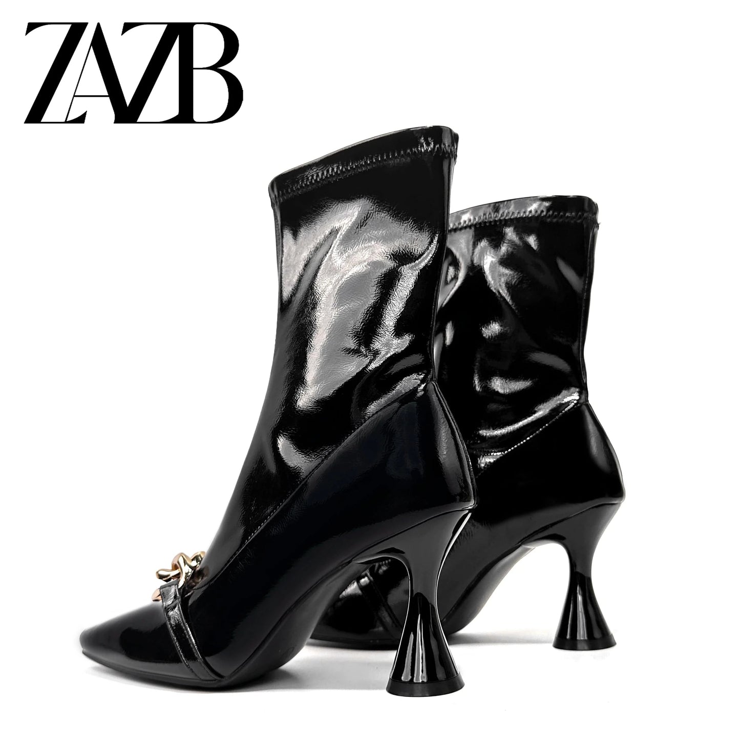 Custom women solid color Shoelace metal buckle designer shoes high heels  leather boots  women genuine leather leathers luxury