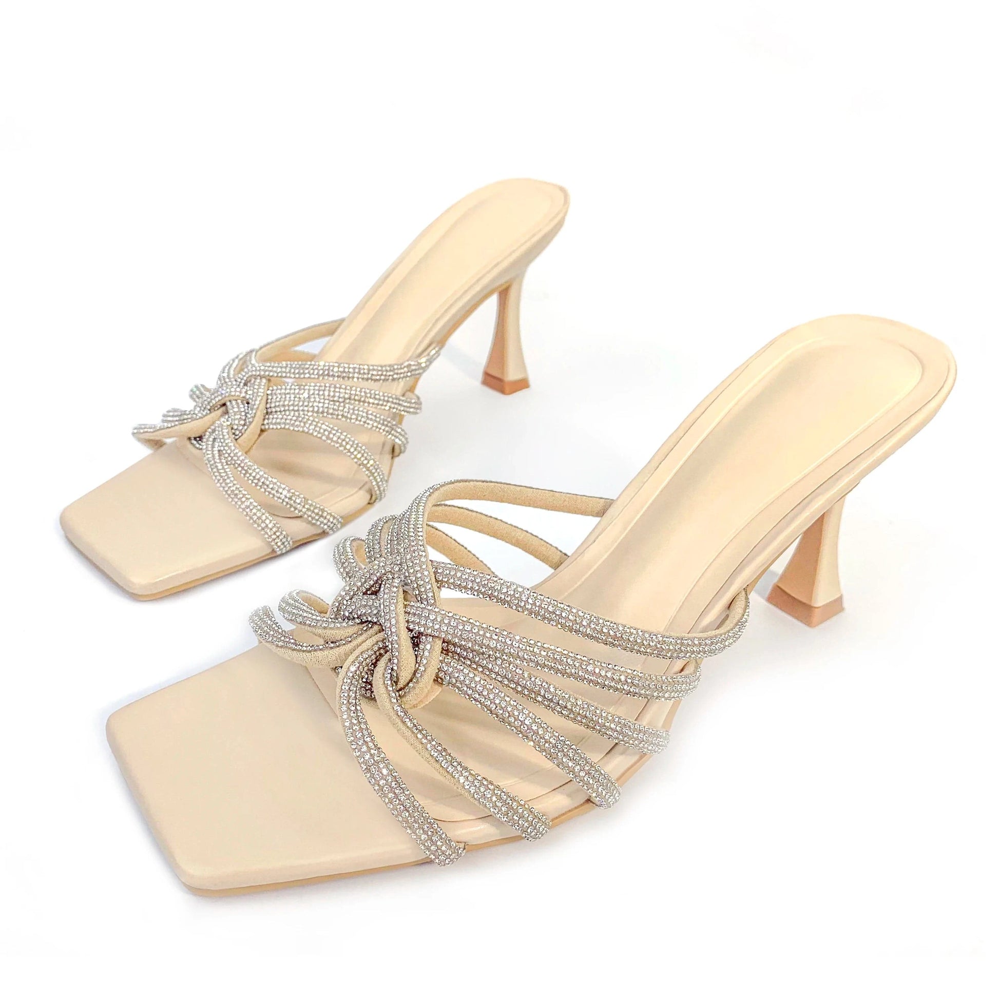 Customized Designer Delicate Ribbon Fashion Style High Heel Slim Heel Women's Slippers