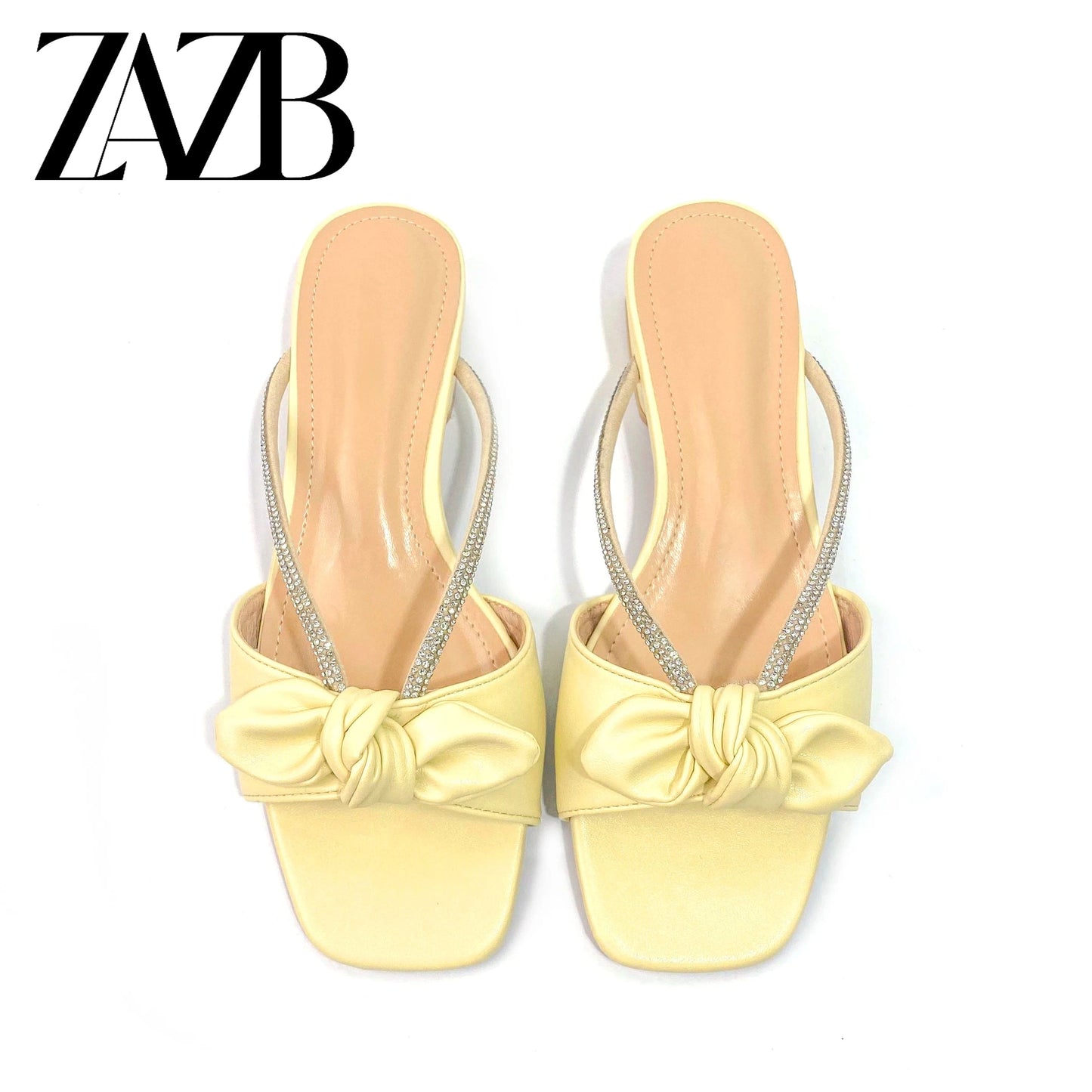 Customized designer shoes Fishbill shiny slippers Women's and women's medium heel slippers Luxury women's fashion