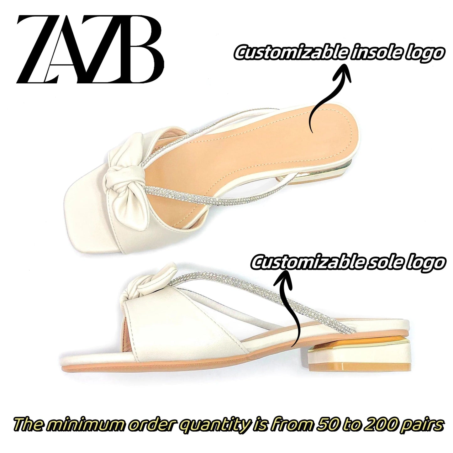 Customized designer shoes Fishbill shiny slippers Women's and women's medium heel slippers Luxury women's fashion