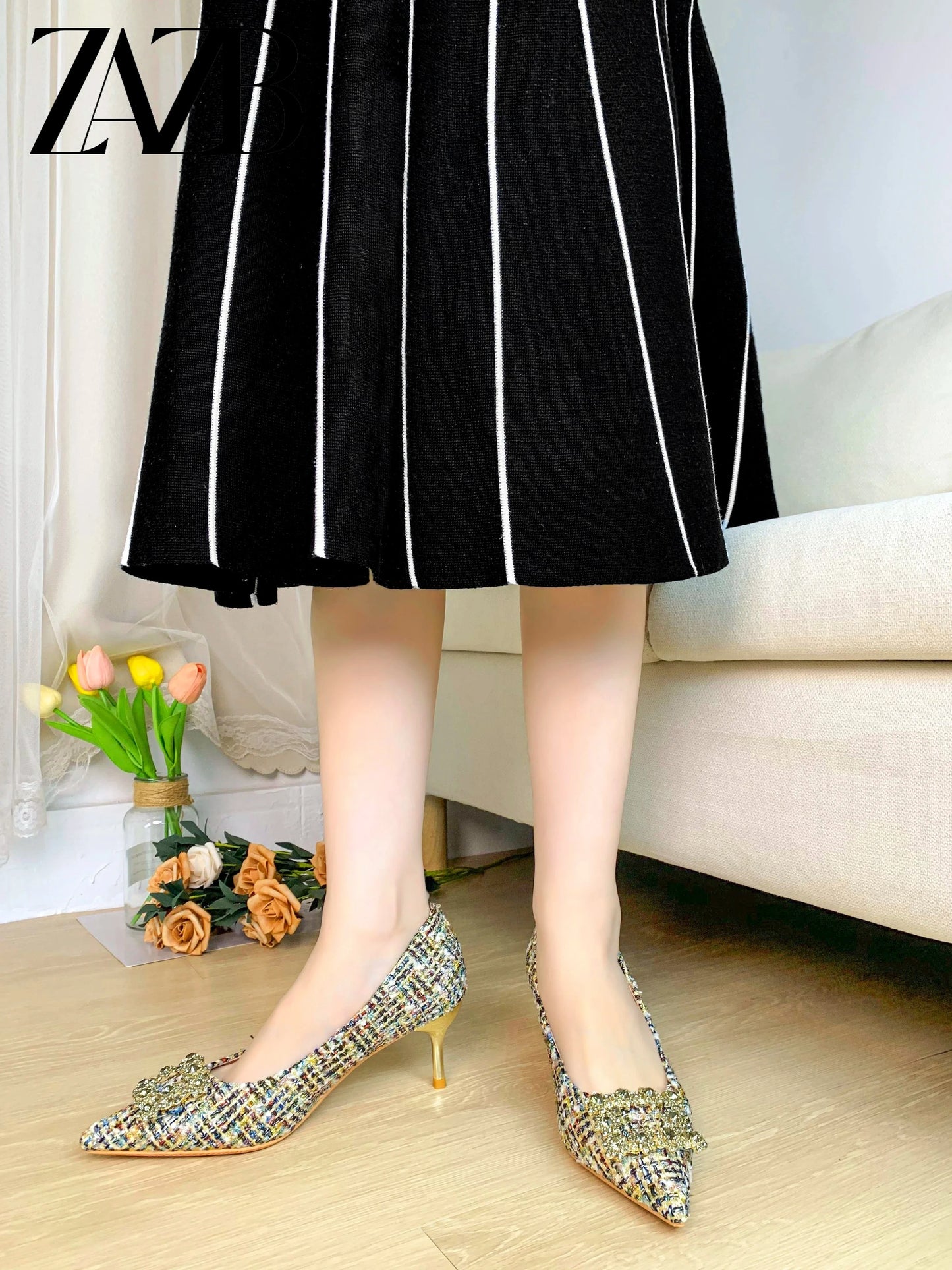 Customized Designer Women's Fine Women's Luxury Chinese High Heels Fashion Elegant Women's Shoes