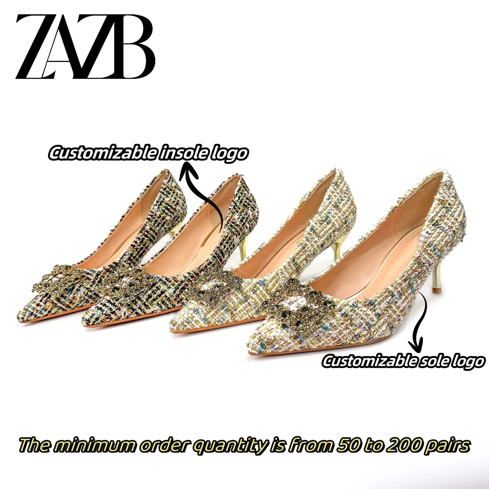 Customized Designer Women's Fine Women's Luxury Chinese High Heels Fashion Elegant Women's Shoes